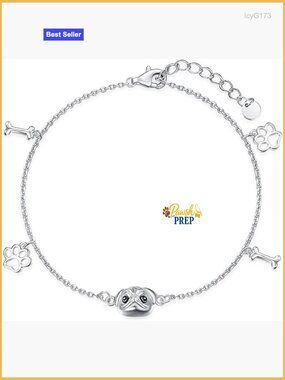 925 Sterling Silver Adjustable Pet Charm Bracelet for Women